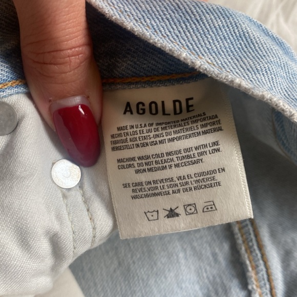 AGOLDE Criss Cross Upsized Denim Shorts - Picture 6 of 8